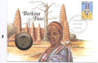 Münzbrief Burkina Faso 10 Francs 1989  Einzelwert...