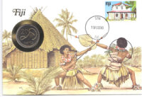 Münzbrief Fiji 1987  Einzelwert aus Sammlung 23...