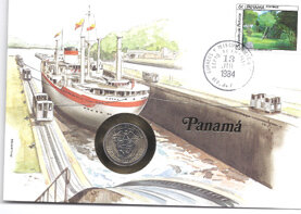 Münzbrief Panama 1983    Einzelwert aus Sammlung 23 Münzbriefe alle Welt