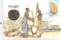 Münzbrief Senegal 25 F 1989    Einzelwert aus...