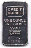 1 Unze Silberbarren Credit Suisse gebraucht
