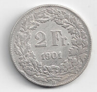 2 Franken 1901 Auflage 6.15 vorzüglich 200