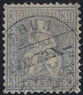 41 sitzende Helvetia 30 Rp Vollstempel Chur 11.01.1872