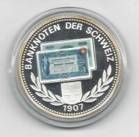 Gedenmünze Schweizer Banknoten seit 2007  PP mit Zertifikat