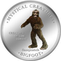 1 Dollar Cook Island Mystical Creature Bigfoot Stempelglanz