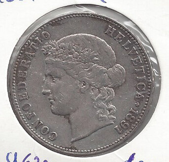 30006  5 Franken 1891 ss+
