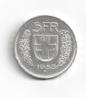 5 Franken 1953 Silber ss