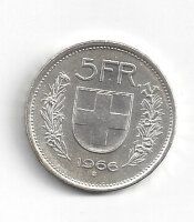 5 Franken 1966 Silber vorz.